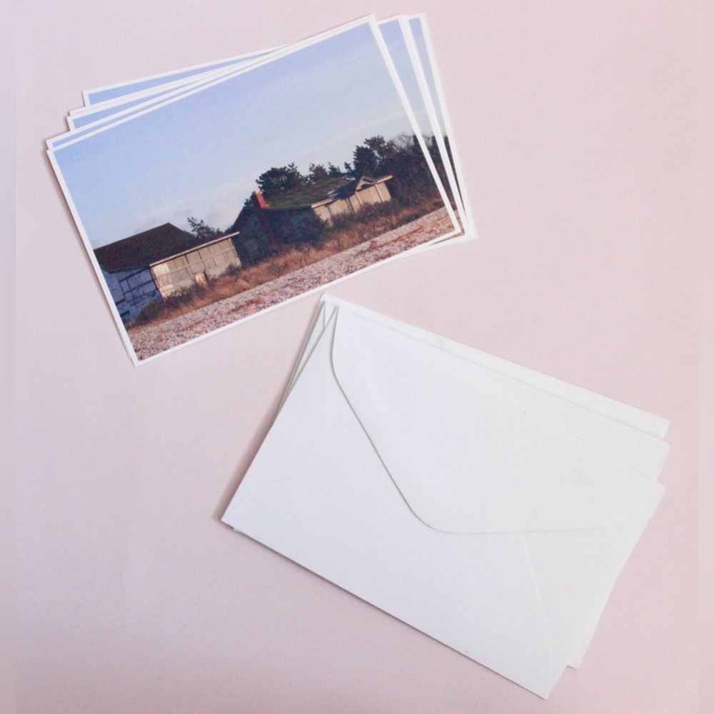 Handmade Beach Photography Postcards with Envelopes, Small Stationary Set